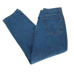 Star Bue Denim Straight Leg 5 Pocket Zip Up Cotton Jeans Mens 20W x 29L VTG 80's